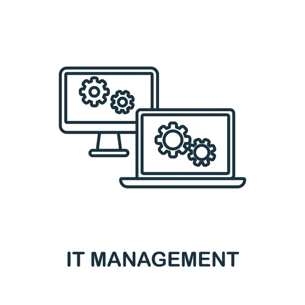 Es el icono de gestión. Elemento de línea de la colección de gestión de empresa. Signo de icono de gestión lineal para diseño web, infografías y más. — Vector de stock
