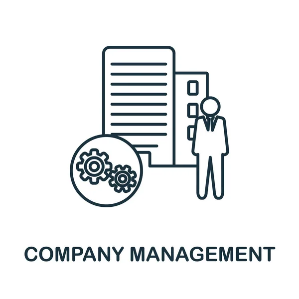 Company Management icon. Line element from company management collection. Linear Company Management icon sign for web design, infographics and more. — Stockvektor