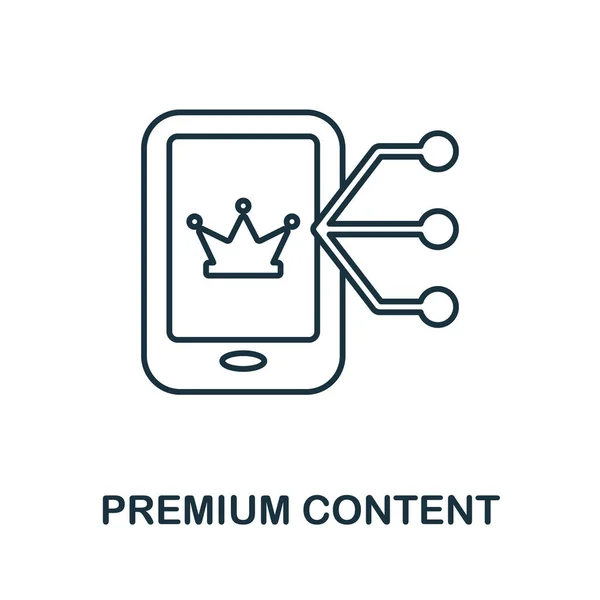 Premium Content icon. Line element from content marketing collection. Linear Premium Content icon sign for web design, infographics and more. — Wektor stockowy