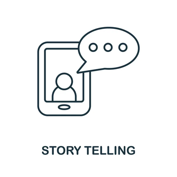 Story Telling icon. Line element from content marketing collection. Linear Story Telling icon sign for web design, infographics and more. — Image vectorielle