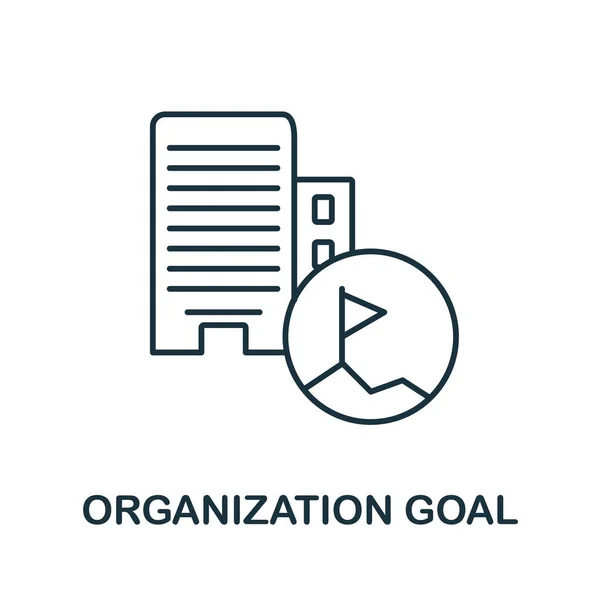 Organization Goal icon. Line element from corporate development collection. Linear Organization Goal icon sign for web design, infographics and more. — Stockvektor