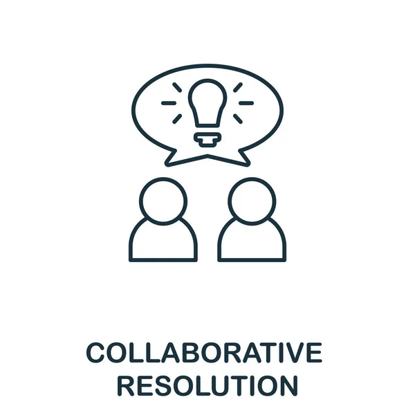 Collaborative Resolution icon. Line element from corporate development collection. Linear Collaborative Resolution icon sign for web design, infographics and more. — Διανυσματικό Αρχείο