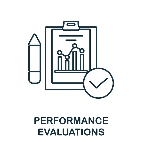 Performance Evaluations icon. Line element from corporate development collection. Linear Performance Evaluations icon sign for web design, infographics and more. — Stockvektor