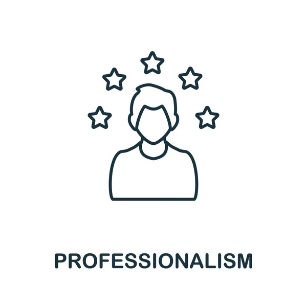 Professionalism icon. Line element from corporate development collection. Linear Professionalism icon sign for web design, infographics and more. — Vetor de Stock