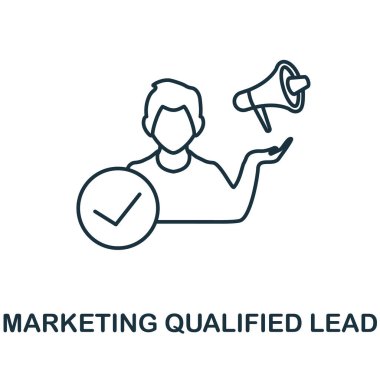 Marketing Qualified Lead icon. Line element from customer relationship collection. Linear Marketing Qualified Lead icon sign for web design, infographics and more.