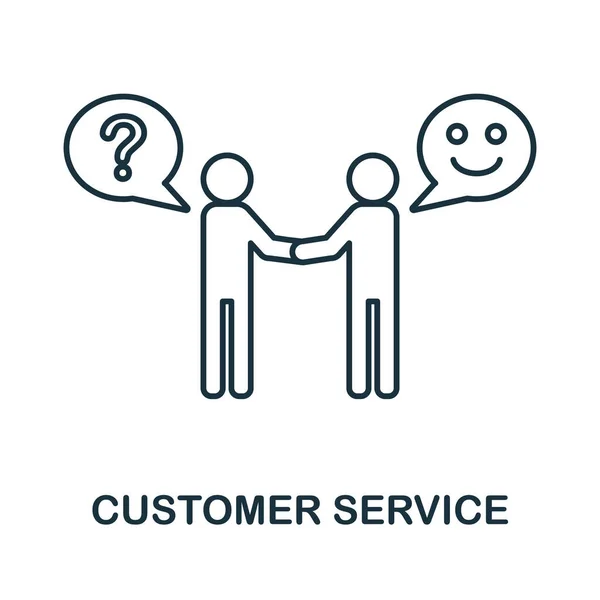 Customer Service icon. Line element from customer relationship collection. Linear Customer Service icon sign for web design, infographics and more. — Wektor stockowy