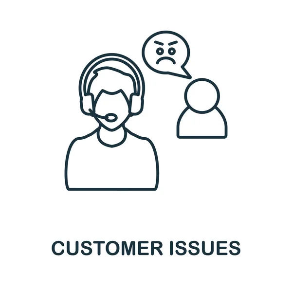 Customer Issues icon. Line element from customer relationship collection. Linear Customer Issues icon sign for web design, infographics and more. — 스톡 벡터