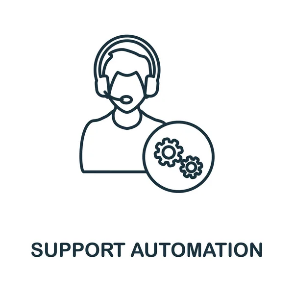 Support Automation icon. Line element from customer relationship collection. Linear Support Automation icon sign for web design, infographics and more. — Stockvector