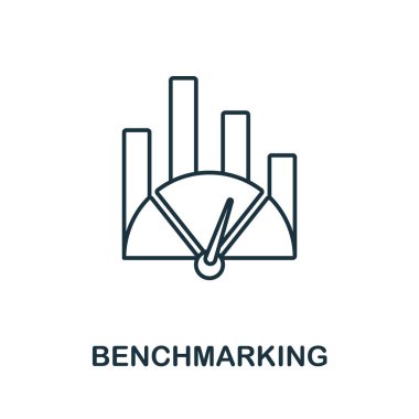 Benchmarking icon. Line element from digital transformation collection. Linear Benchmarking icon sign for web design, infographics and more.