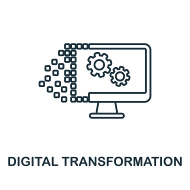 Digital Transformation icon. Line element from digital transformation collection. Linear Digital Transformation icon sign for web design, infographics and more.