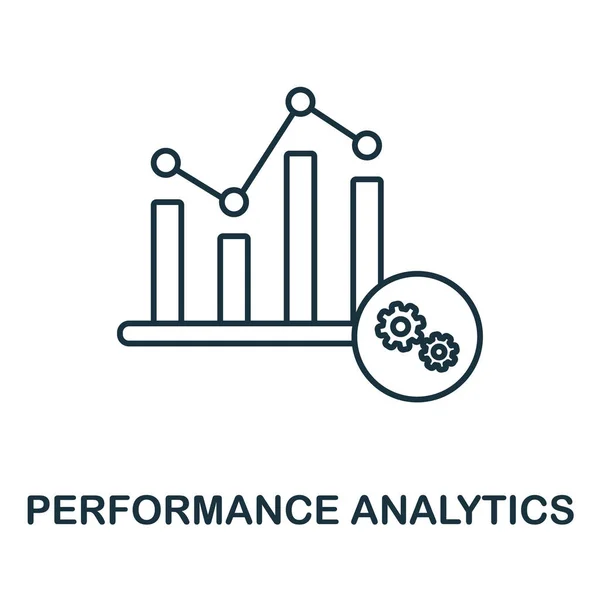 Performance Analytics icon. Line element from digital transformation collection. Linear Performance Analytics icon sign for web design, infographics and more. — 图库矢量图片