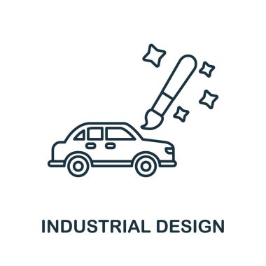 Endüstriyel Tasarım ikonu. Grafik tasarım koleksiyonundan satır ögesi. Web tasarımı, bilgi grafikleri ve daha fazlası için doğrusal Endüstriyel Tasarım simgesi.