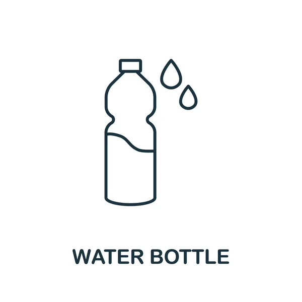 Значок водяной бутылки. Элемент линии из коллекции спортзалов. Значок Linear Water Bule для веб-дизайна, инфографики и многое другое. — стоковый вектор