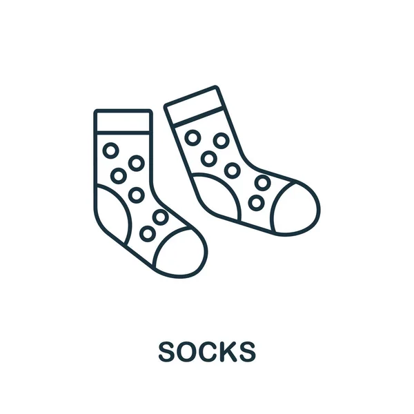 양말 아이콘이야. 집에 있는 휴게실에서 가져온 줄이야. Linear Socks icon sign for web design, infographics and more. — 스톡 벡터