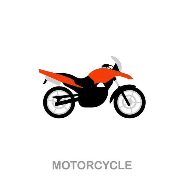 Motorcycle flat icon. Colored element sign from transport collection. Flat Motorcycle icon sign for web design, infographics and more. — Stock Vector