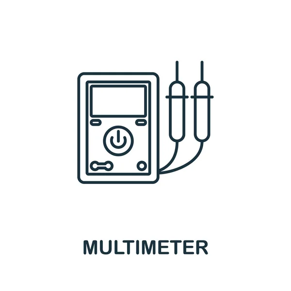 Multimeter icoon. Lijnelement uit machineverzameling. Lineair Multimeter pictogram voor webdesign, infographics en meer. — Stockvector