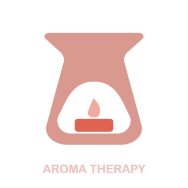 Aroma Terapisi düz bir ikon. Spa terapi koleksiyonundan renkli bir işaret. Web tasarımı, bilgi grafikleri ve daha fazlası için Düz Aroma Terapi simgesi simgesi.