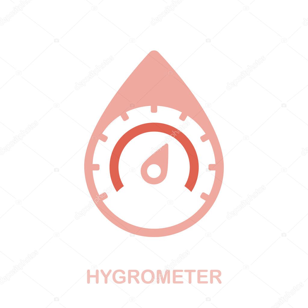 Hygrometer flat icon. Colored element sign from spa therapy collection. Flat Hygrometer icon sign for web design, infographics and more.
