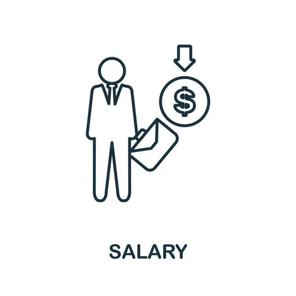 Salary icon. Line element from project development collection. Linear Salary icon sign for web design, infographics and more. — Stock Vector