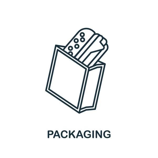 Εικονίδιο συσκευασίας Στοιχείο γραμμής από τη συλλογή take away. Linear Packaging σύμβολο για το σχεδιασμό ιστοσελίδων, infographics και πολλά άλλα. — Διανυσματικό Αρχείο