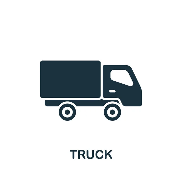 Truck icon. Monochrome simple Truck icon for templates, web design and infographics — Stock Vector