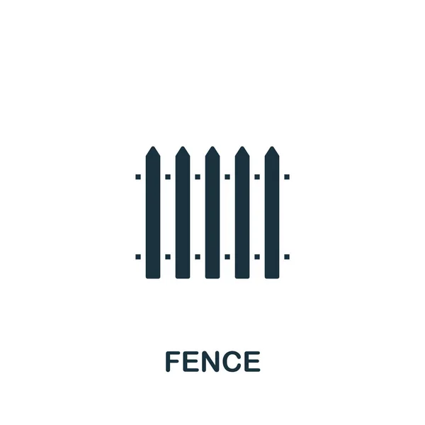 Иконка забора. Монохромная иконка "Забор" для соблазна, веб-дизайна и инфографики — стоковый вектор