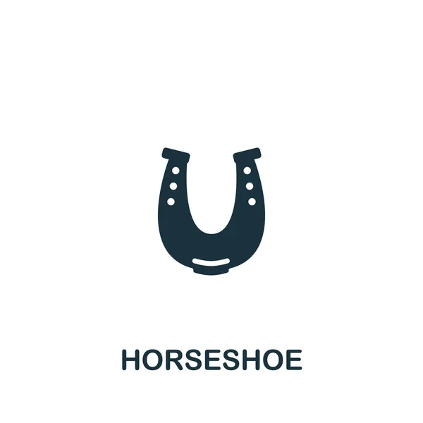 Εικονίδιο πέταλο. Μονόχρωμο απλό εικονίδιο Horseshoe για πρότυπα, web design και infographics — Διανυσματικό Αρχείο