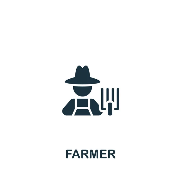 Bauern-Ikone. Einfarbiges einfaches Farmer-Symbol für Vorlagen, Webdesign und Infografiken — Stockvektor