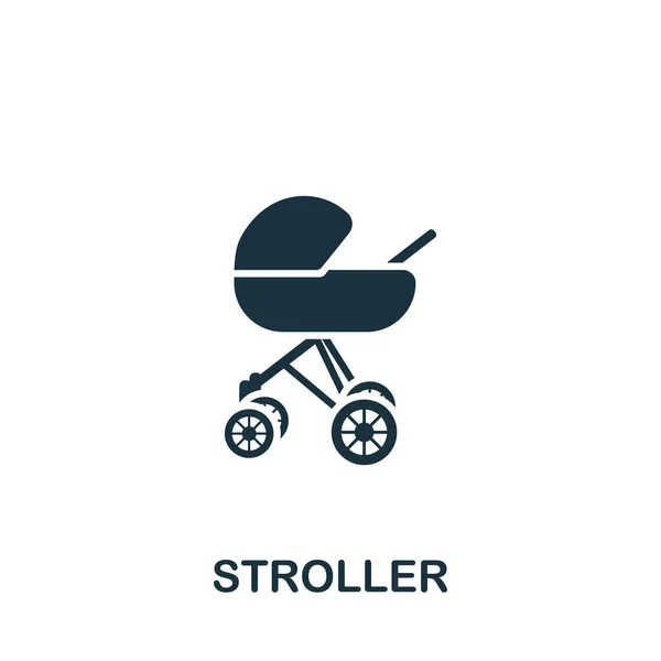 Піктограма Stroller. Монохромна проста піктограма Stroller для шаблонів, веб-дизайну та інфографіки — стоковий вектор