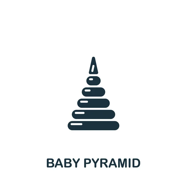 Ref. Baby Pyramid. Монохромная иконка Baby Pyramid для искушения, веб-дизайна и инфографики — стоковый вектор