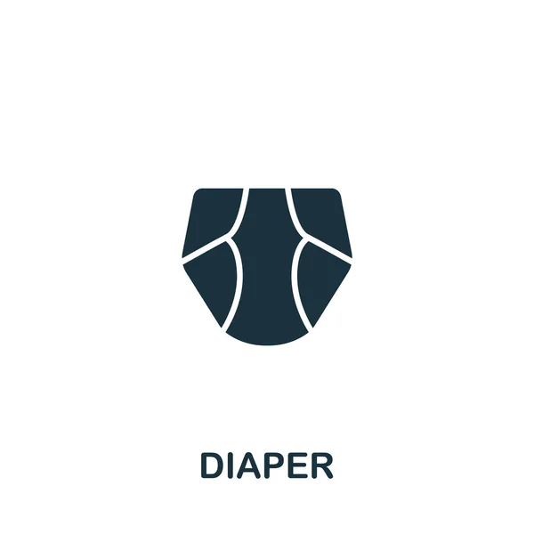 Εικονίδιο της πάνες. Μονόχρωμο απλό εικονίδιο Diaper για πρότυπα, web design και infographics — Διανυσματικό Αρχείο