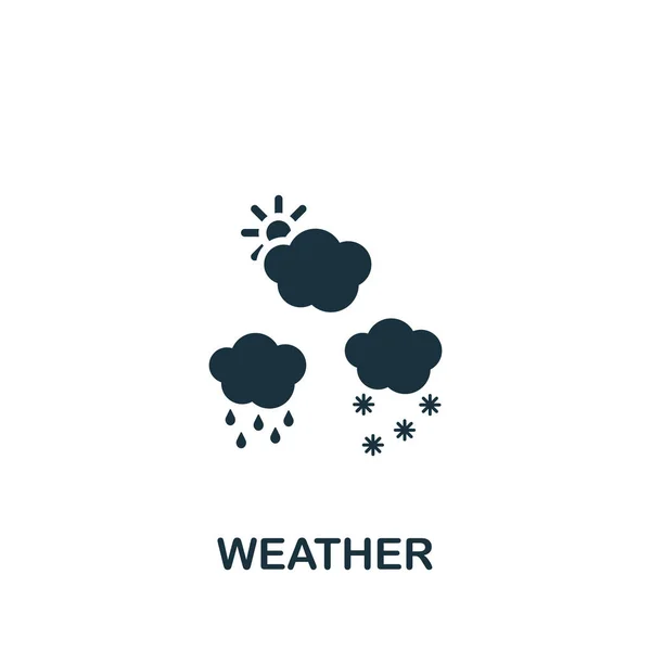 Значок погоды. Монохромный простой значок для шаблонов, веб-дизайна и инфографики — стоковый вектор