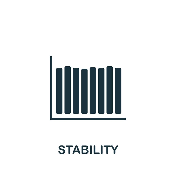 Значок стабильности. Монохромный простой значок для шаблонов, веб-дизайна и инфографики — стоковый вектор
