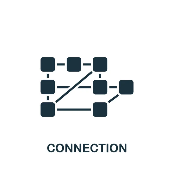 连接图标。用于模板、网页设计和信息图形的单色简单图标 — 图库矢量图片