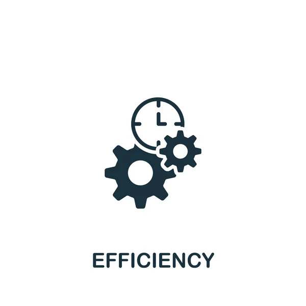 Efficiëntie icoon. Monochrome eenvoudige icoon voor sjablonen, web design en infographics — Stockvector