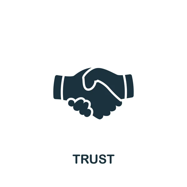 Trust icon. Monochrome simple icon for templates, web design and infographics — Stock Vector