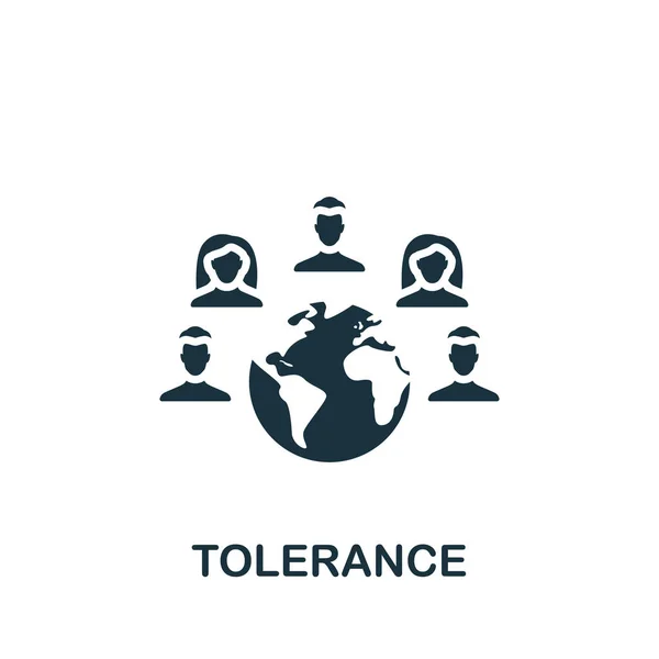 Icoana toleranţei. Monocrom pictogramă simplă pentru șabloane, web design și infografică — Vector de stoc