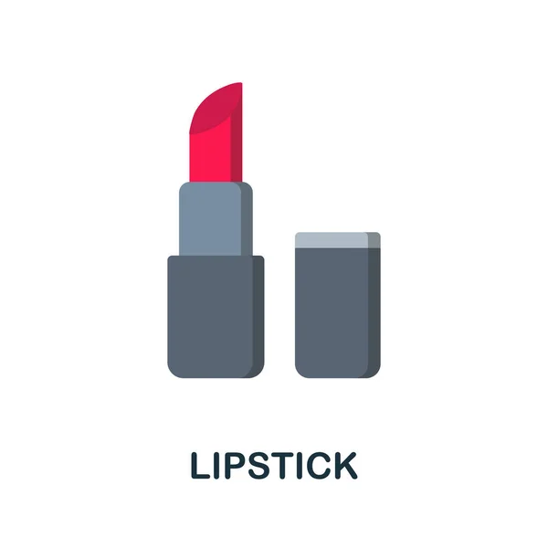 Κραγιόν επίπεδη εικονίδιο. Χρωματιστά στοιχεία από τη συλλογή καλλυντικών. Επίπεδη υπογραφή εικονίδιο Lipstick για web design, infographics και πολλά άλλα. — Διανυσματικό Αρχείο
