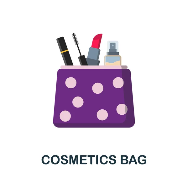 Αισθητική τσάντα επίπεδη εικόνα. Χρωματιστά στοιχεία από τη συλλογή καλλυντικών. Flat Cosmetics Bag σύμβολο για το σχεδιασμό ιστοσελίδων, infographics και πολλά άλλα. — Διανυσματικό Αρχείο