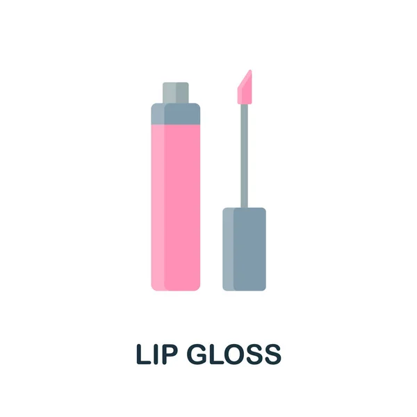 Lip Gloss επίπεδη εικόνα. Χρωματιστά στοιχεία από τη συλλογή καλλυντικών. Επίπεδη υπογραφή εικονίδιο Lip Gloss για το σχεδιασμό ιστοσελίδων, infographics και περισσότερα. — Διανυσματικό Αρχείο