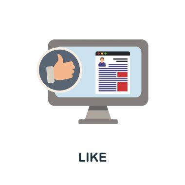 Düz bir ikon gibi. Geribildirim koleksiyonundan renkli öge işareti. Web tasarımı, bilgi grafikleri ve daha fazlası için simge simgesi gibi düz.