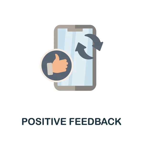 Positive Feedback flat icon. Colored element sign from feedback collection. Flat Positive Feedback icon sign for web design, infographics and more. — Stock Vector