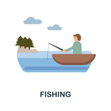 Düz balık ikonu. Doğa koleksiyonundan renkli element işareti. Web tasarımı, bilgi grafikleri ve daha fazlası için Düz Balıkçılık simgesi işareti.