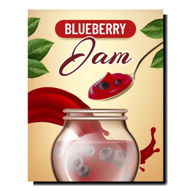 Yabanmersini Reçeli Yaratıcı Reklam Sancakları Vektörü