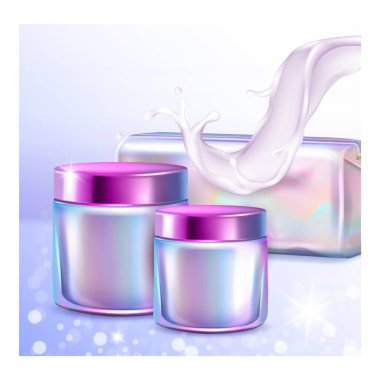 holografik kozmetik poster taşıyıcısı