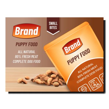 Yavru Gıda Yaratıcı Tanıtım Posteri Vektörü