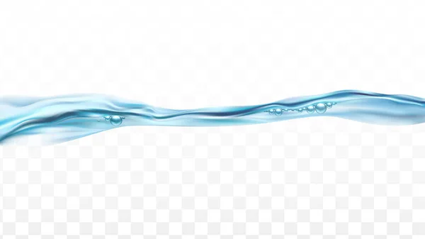 Éclaboussures d'eau de mer et ondulation avec le vecteur de bulles — Image vectorielle