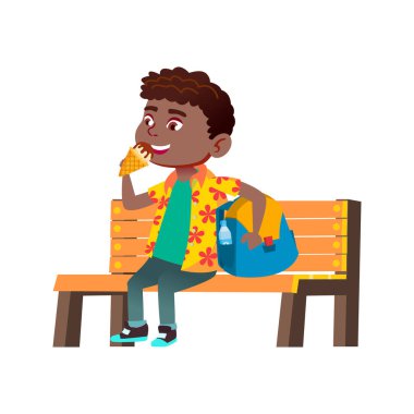 Şekerleme yiyen sağlıksız çocuk