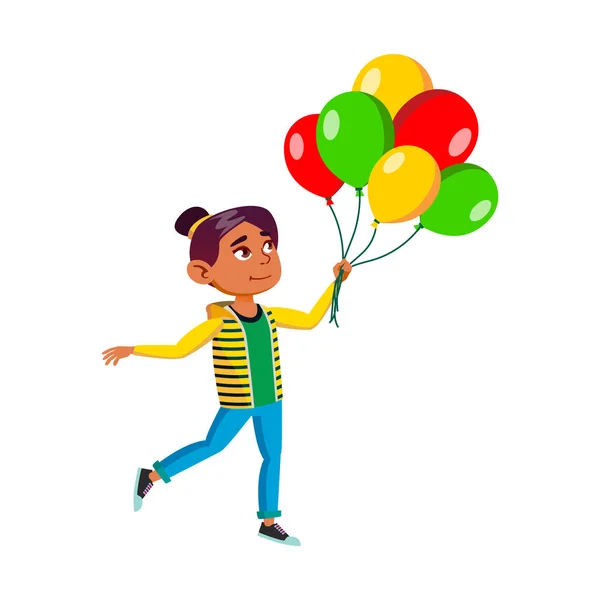 Los Niños Pequeños Se Divierten Con Globos De Colores Juntos Ilustración  del Vector - Ilustración de aire, muchacha: 213467496