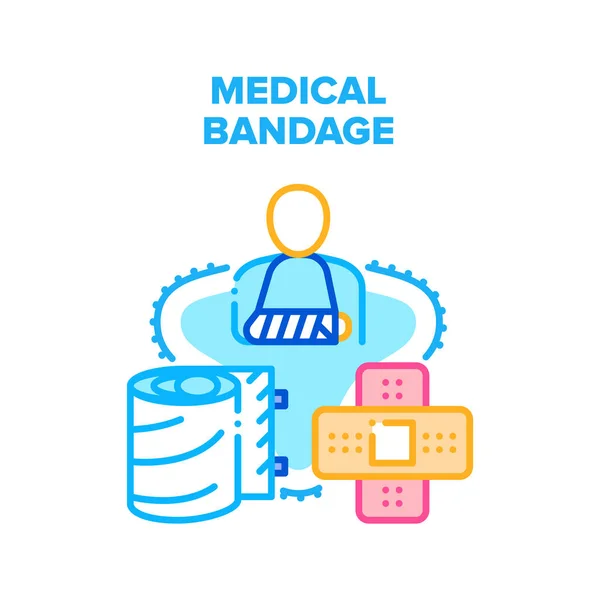 Medicinsk bandage vektor koncept Farve Illustration Stock-illustration